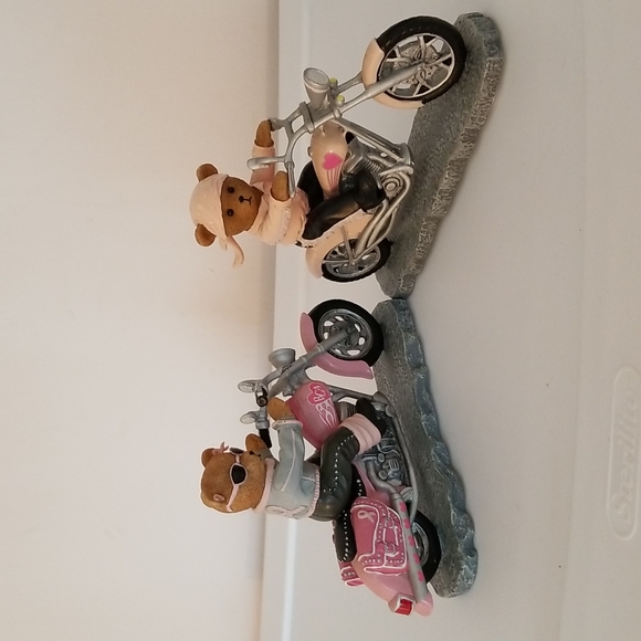 Breast Cancer Awareness Bears on Motorcycles - Picture 1 of 16